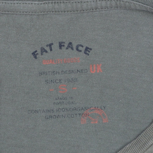 Fat Face Men's Green Graphic Print Cotton T-Shirt Size S