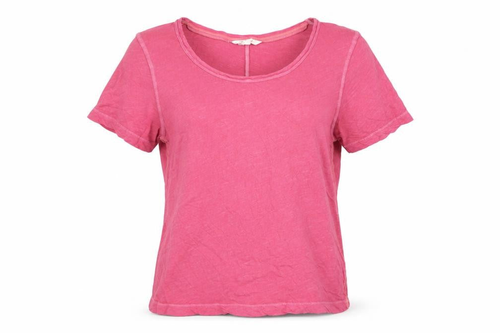White Stuff Women's Pink Cotton Short Sleeve T-Shirt Size 12