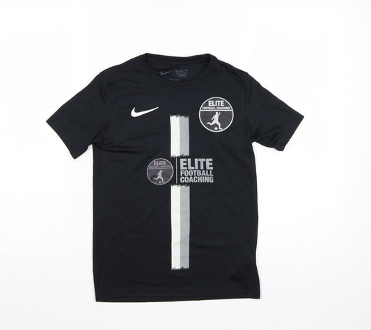 Nike Boys Black Dri-Fit Elite Football Coaching T-Shirt 13-14 Years