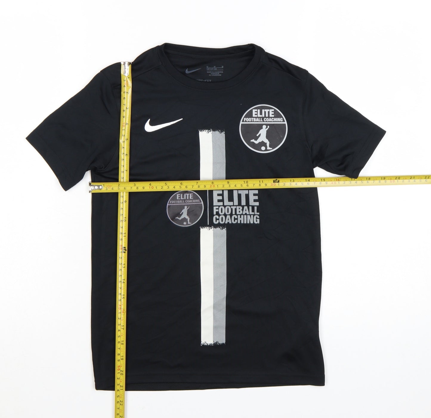 Nike Boys Black Dri-Fit Elite Football Coaching T-Shirt 13-14 Years