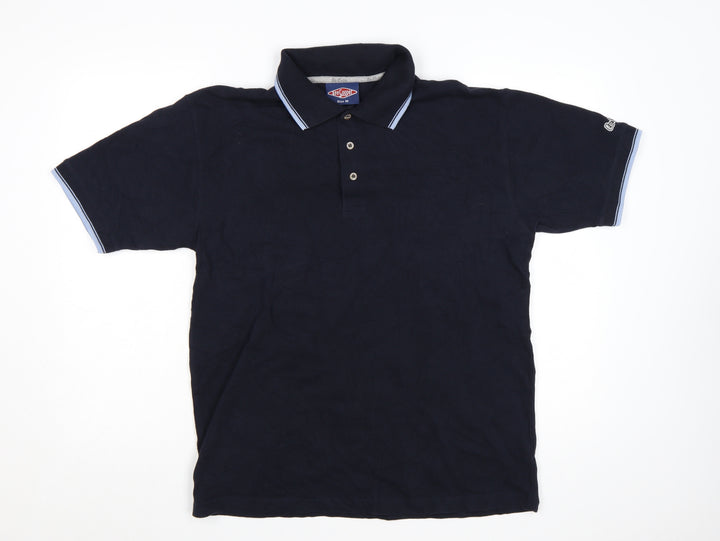 Lee Cooper Men’s Blue Cotton Short Sleeve Polo Shirt Size M