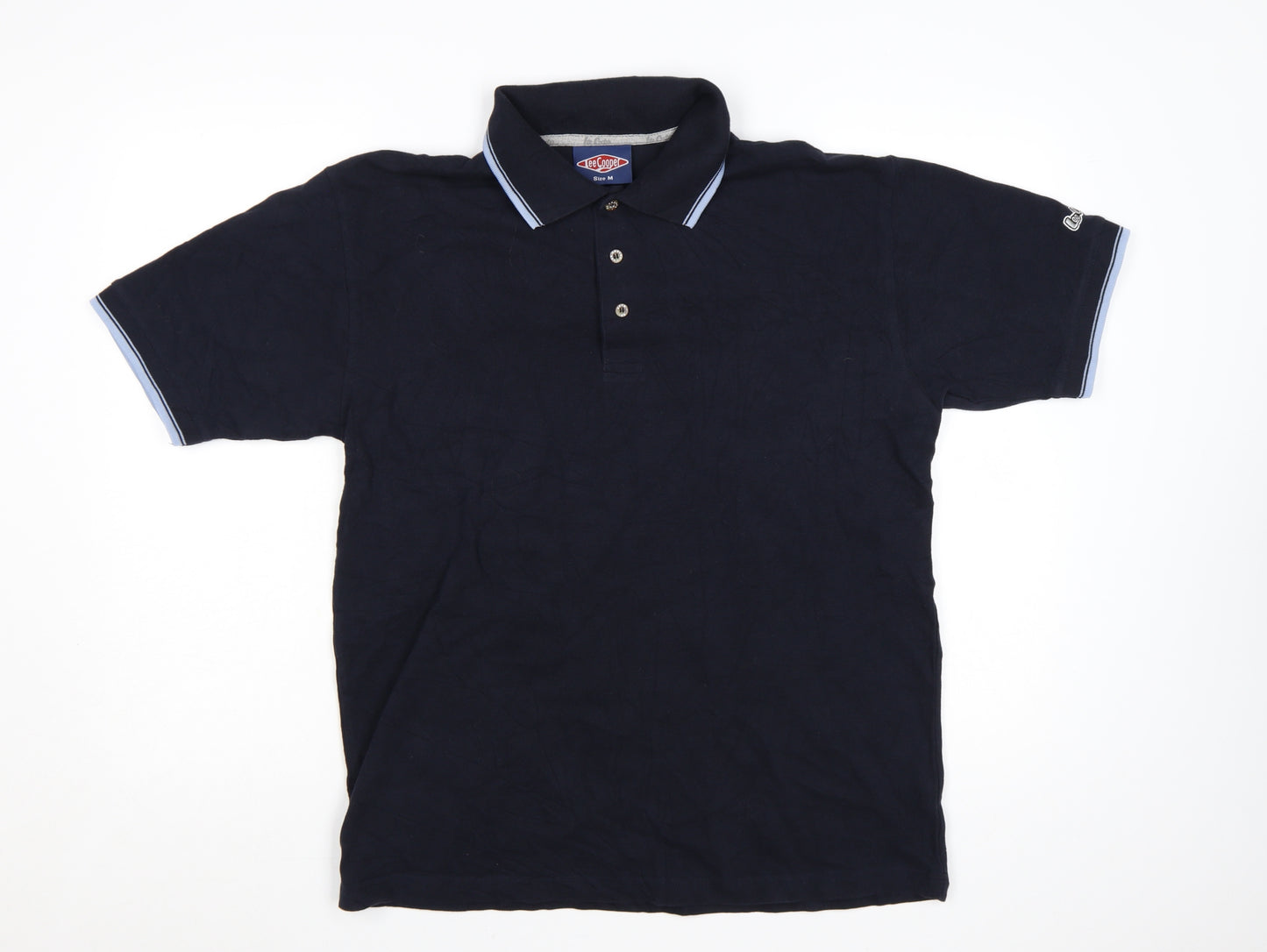 Lee Cooper Men’s Blue Cotton Short Sleeve Polo Shirt Size M