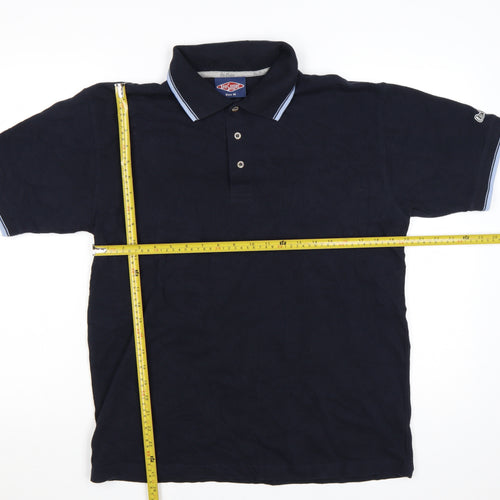 Lee Cooper Men’s Blue Cotton Short Sleeve Polo Shirt Size M