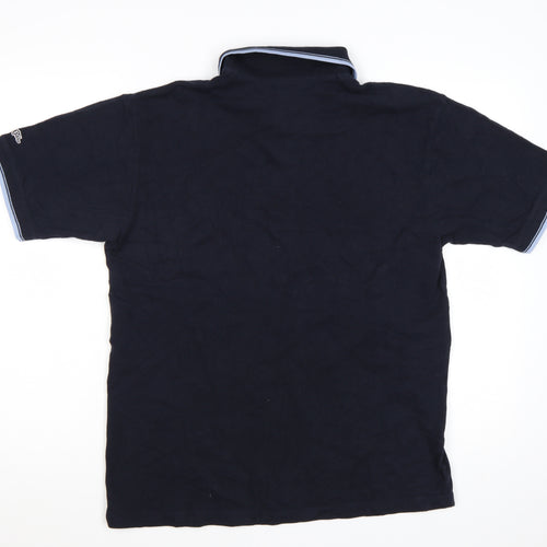 Lee Cooper Men’s Blue Cotton Short Sleeve Polo Shirt Size M