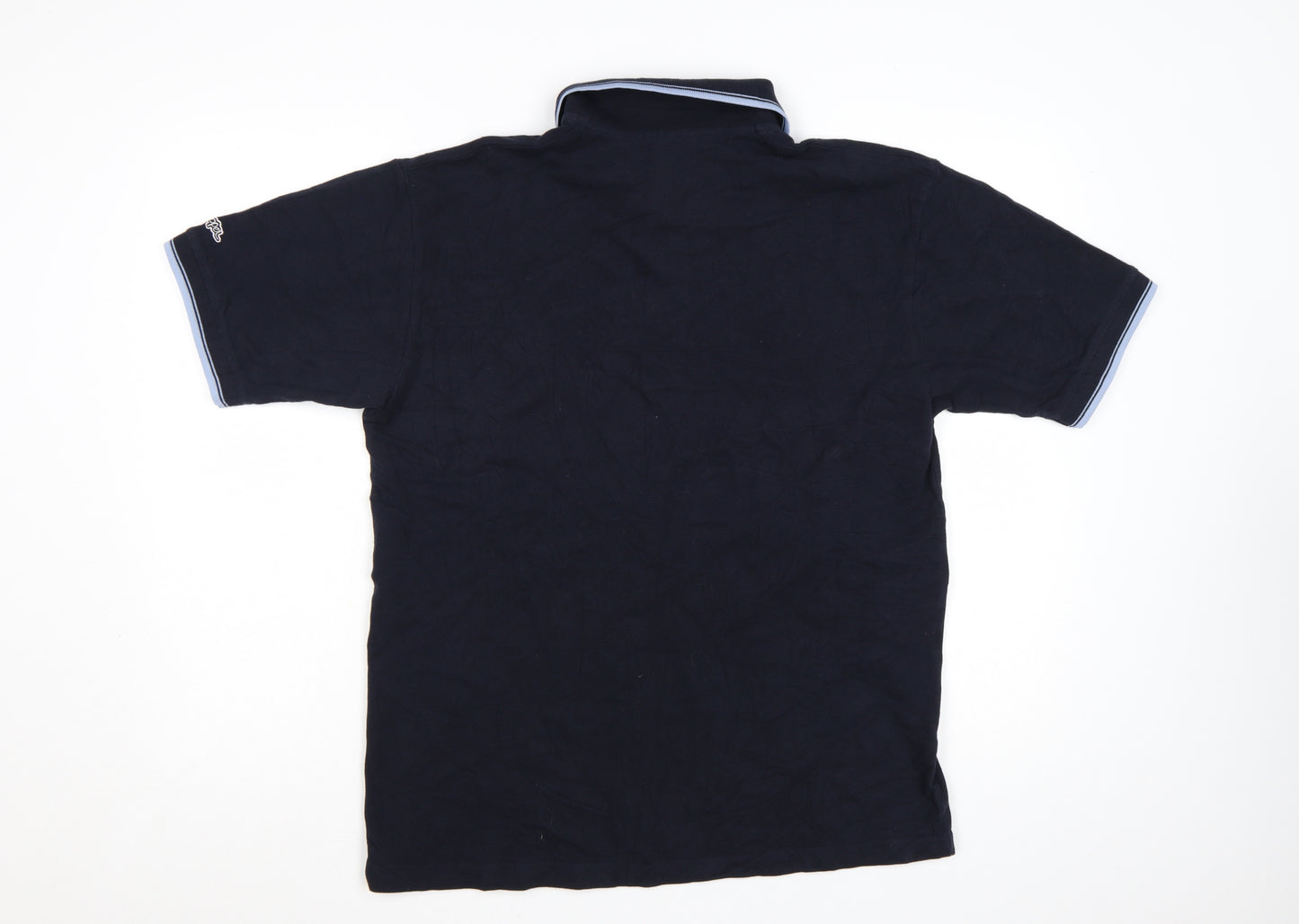 Lee Cooper Men’s Blue Cotton Short Sleeve Polo Shirt Size M