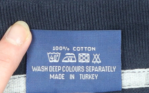 Lee Cooper Men’s Blue Cotton Short Sleeve Polo Shirt Size M