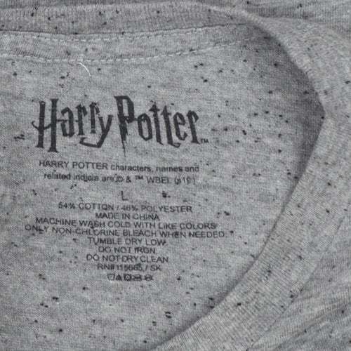 Harry Potter Hufflepuff Quidditch Grey Men's L Graphic T-Shirt