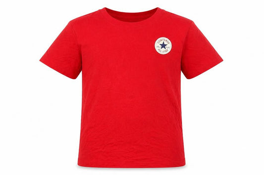 Converse Boys Red Logo T-Shirt 12-13 Years Short Sleeve Cotton Crew Neck