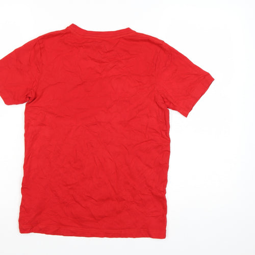 Converse Boys Red Logo T-Shirt 12-13 Years Short Sleeve Cotton Crew Neck