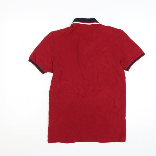 Next Men's Red Short Sleeve Polo Shirt XS 100% Cotton Classic Fit