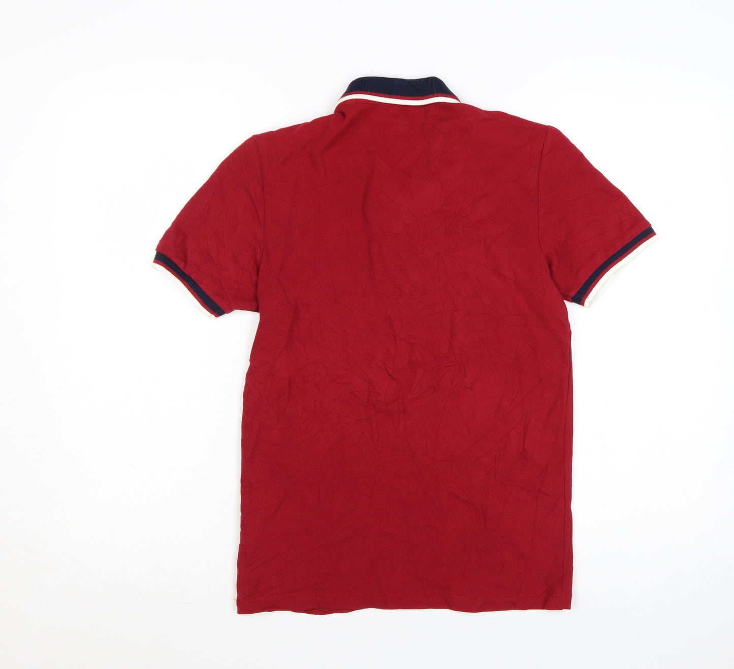 Next Men's Red Short Sleeve Polo Shirt XS 100% Cotton Classic Fit