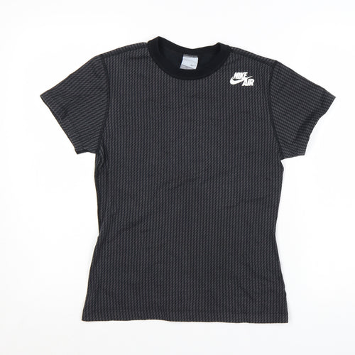 Nike Women's Black Slim Fit Short Sleeve Sports T-Shirt M
