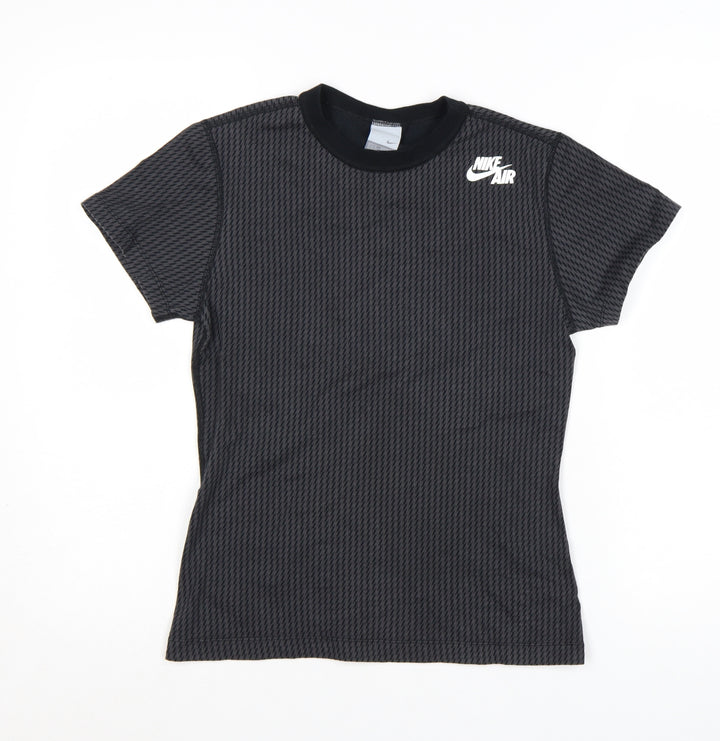 Nike Women's Black Slim Fit Short Sleeve Sports T-Shirt M