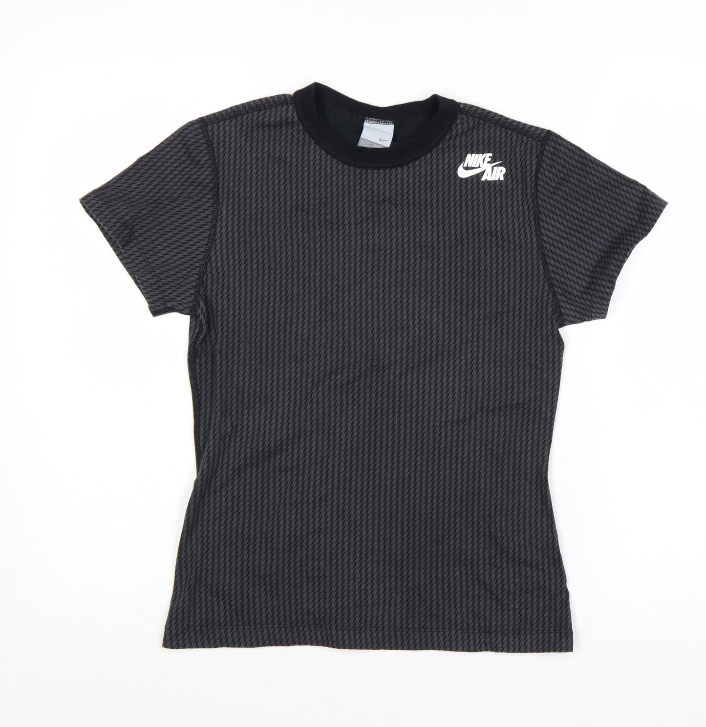Nike Women's Black Slim Fit Short Sleeve Sports T-Shirt M