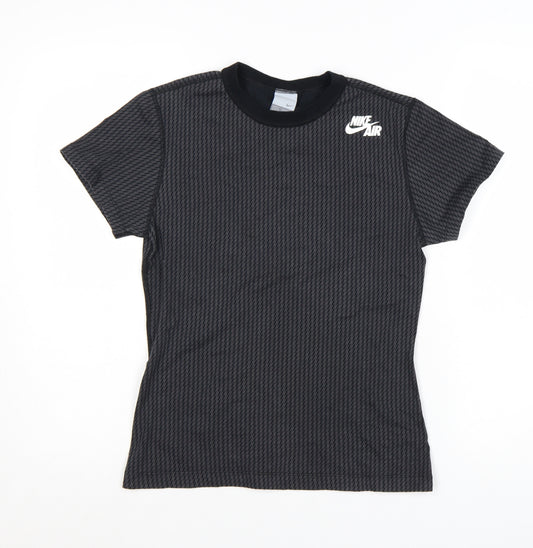 Nike Women's Black Slim Fit Short Sleeve Sports T-Shirt M