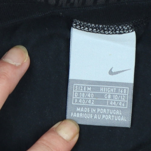 Nike Women's Black Slim Fit Short Sleeve Sports T-Shirt M