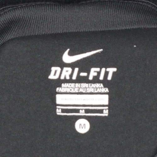 Nike Men's Black Dri-FIT RUN Graphic Short Sleeve T-Shirt Size M