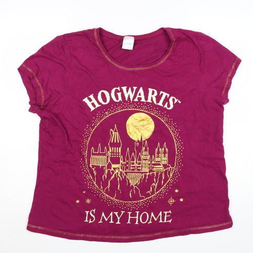 Harry Potter Women's Purple Hogwarts Nightshirt Size 20-22 Cotton T-Shirt