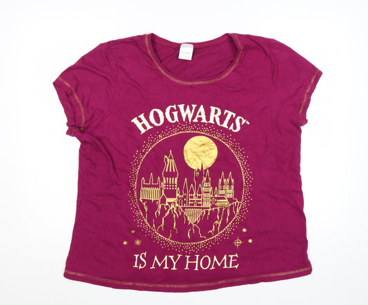 Harry Potter Women's Purple Hogwarts Nightshirt Size 20-22 Cotton T-Shirt