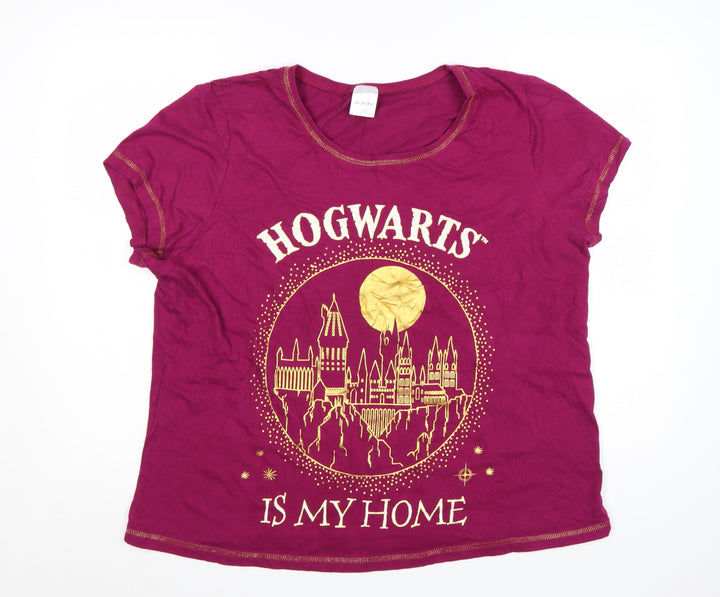 Harry Potter Women's Purple Hogwarts Nightshirt Size 20-22 Cotton T-Shirt