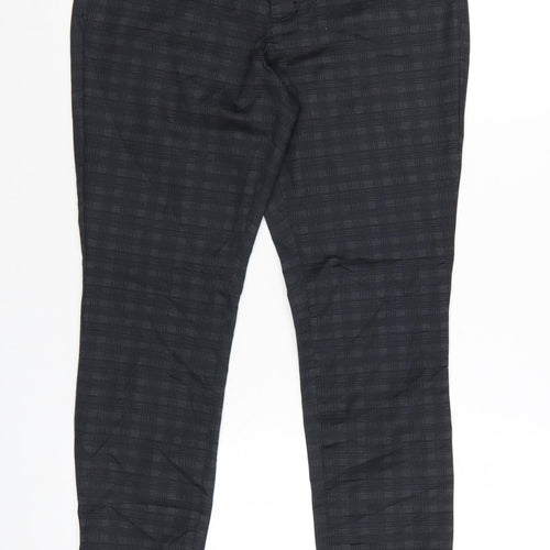 Max Jeans Women's Black Check Jegging Trousers Size 6 Slim Fit