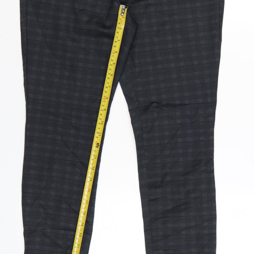 Max Jeans Women's Black Check Jegging Trousers Size 6 Slim Fit