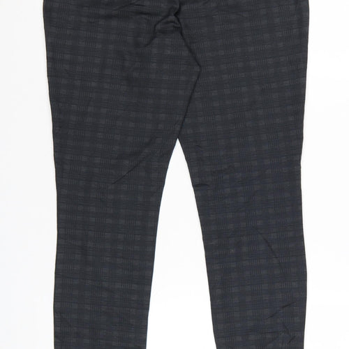 Max Jeans Women's Black Check Jegging Trousers Size 6 Slim Fit