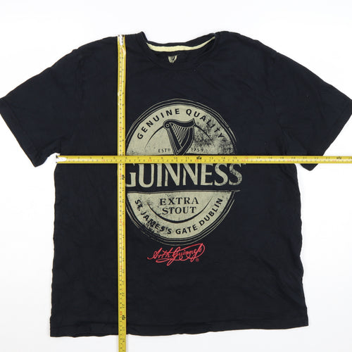 George Men’s Black Guinness Graphic Crew Neck T-Shirt Size L