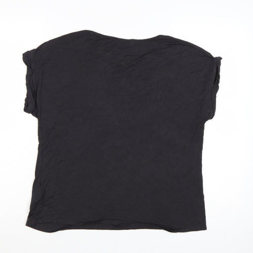 Mint Velvet Women's Black Sequin Star T-Shirt Size L