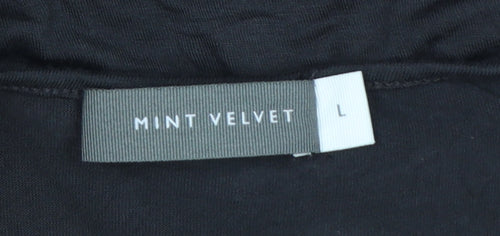 Mint Velvet Women's Black Sequin Star T-Shirt Size L