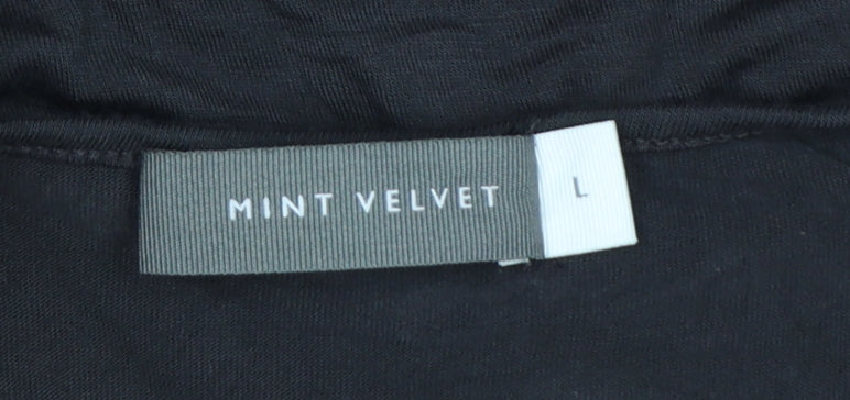 Mint Velvet Women's Black Sequin Star T-Shirt Size L
