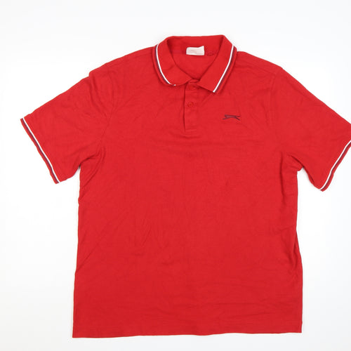 Slazenger Men's Red XL Polo Shirt Classic Sports Fit