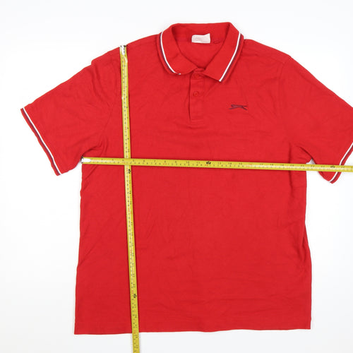Slazenger Men's Red XL Polo Shirt Classic Sports Fit