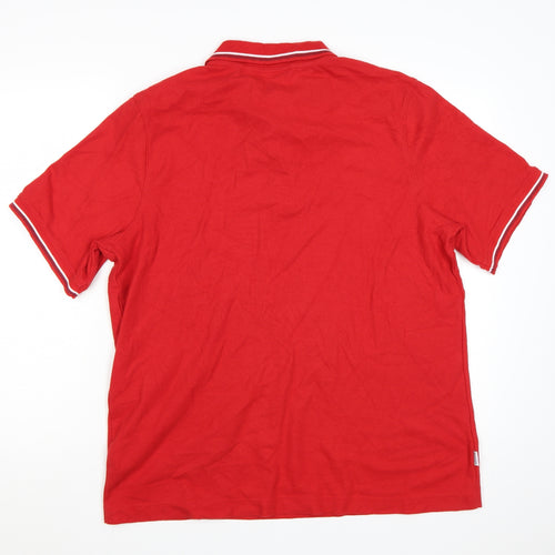 Slazenger Men's Red XL Polo Shirt Classic Sports Fit