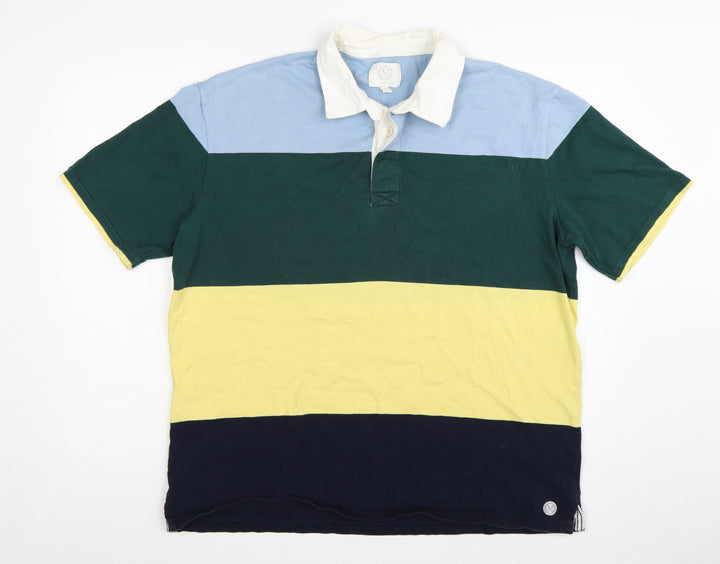 Marks and Spencer Men's Multicoloured XL Cotton Polo Shirt