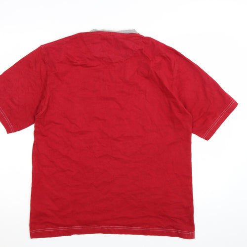 Peter Storm Men's Red Cotton Crew Neck Short Sleeve T-Shirt Size L
