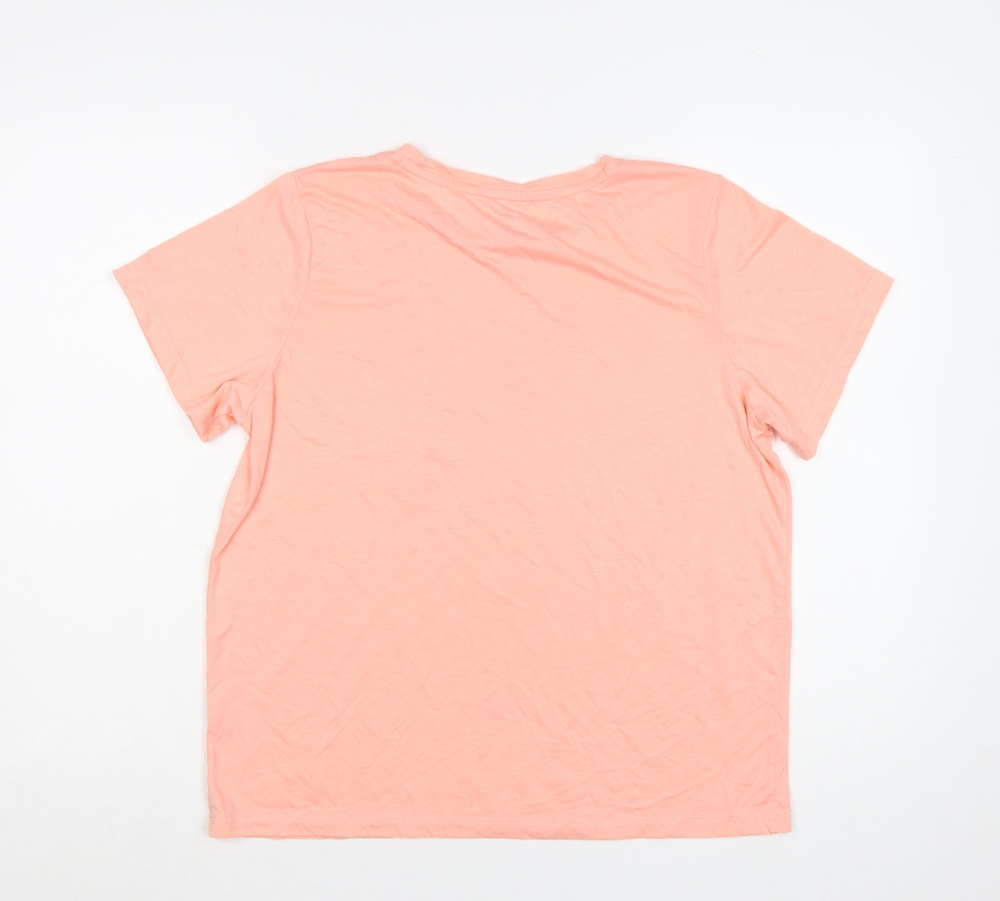 Puma Womens Pink Cotton Basic T-Shirt Medium