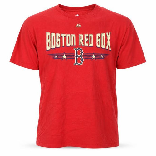 Majestic Men's Red Boston Red Sox Graphic T-Shirt Size L