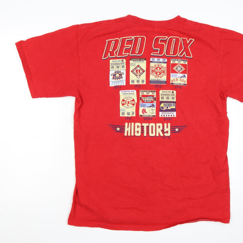 Majestic Men's Red Boston Red Sox Graphic T-Shirt Size L