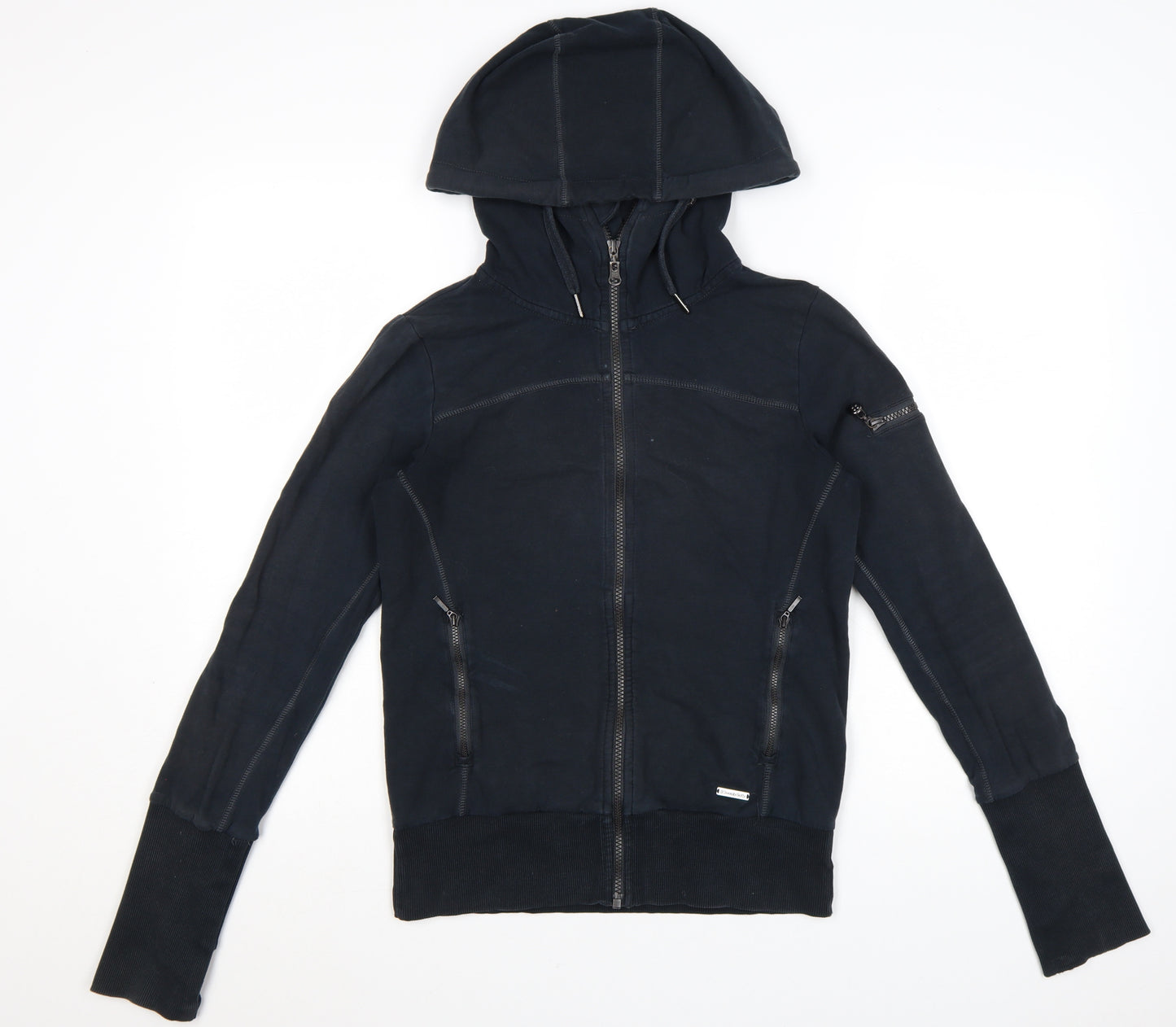 Sweaty Betty Womens Black XS Full Zip Hooded Sweatshirt