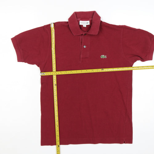 Lacoste Men's Red Classic Fit Short Sleeve Polo Shirt XS