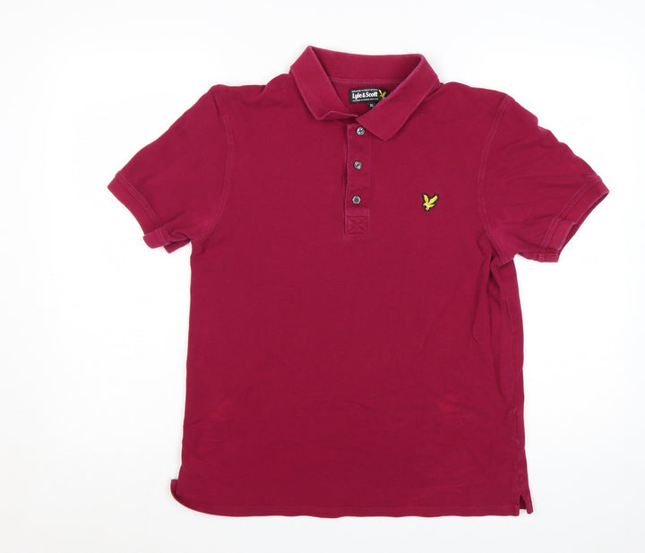 Lyle & Scott Men's Red Cotton Polo Shirt XL Classic Fit