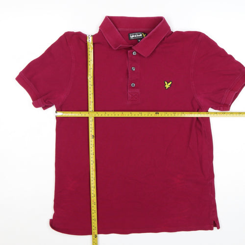 Lyle & Scott Men's Red Cotton Polo Shirt XL Classic Fit