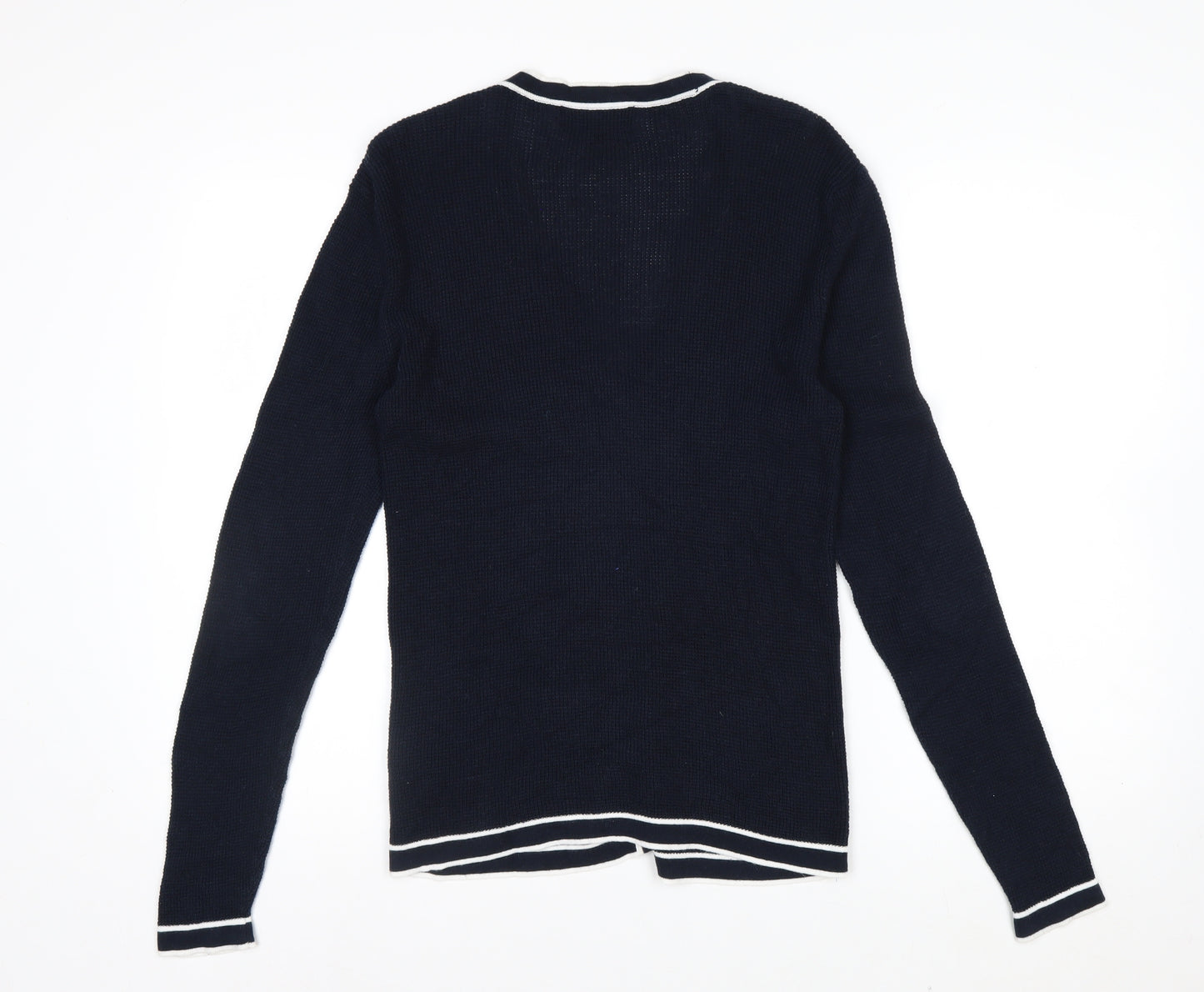 Next Women's Navy Cardigan Size 8 Cotton Blend Knit