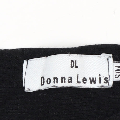 Donna Lewis Women’s Black Beaded Pullover Jumper S Crew Neck Knit