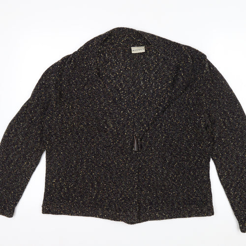 Minuet Women’s Black Chunky-Knit Cardigan Size 16