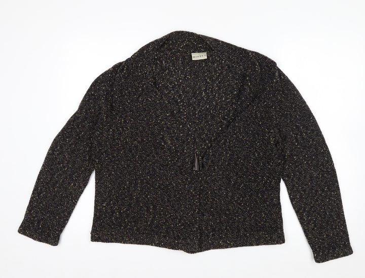 Minuet Women’s Black Chunky-Knit Cardigan Size 16