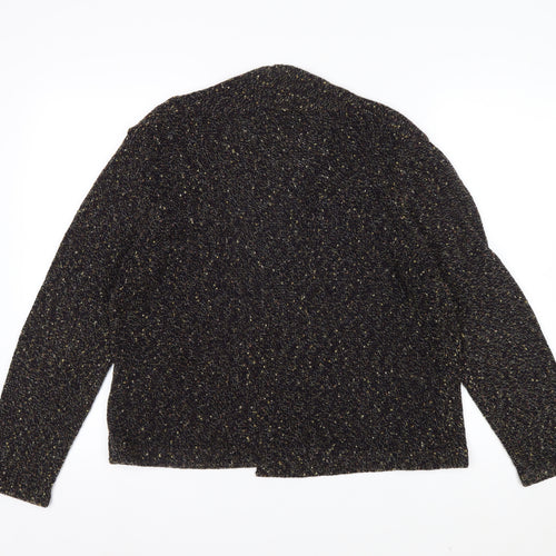 Minuet Women’s Black Chunky-Knit Cardigan Size 16