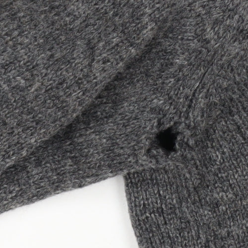 Hackett London Men's Grey Lambswool 1/2 Zip Jumper Size L
