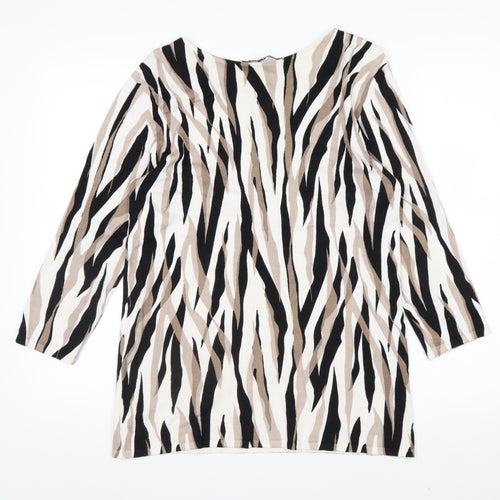 Bonmarché Women’s Multicoloured Zebra Print Tunic Top Size 10